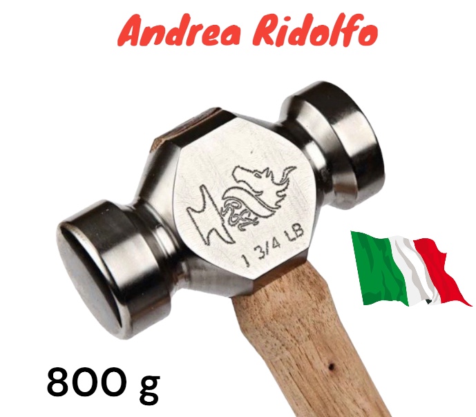 Ridolfo Martello da Forgia Classico due Teste Tonde gr.800
