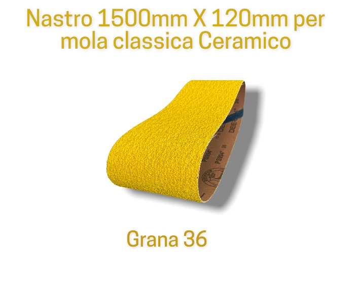 Sol Nastro Mola Ceramico Giallo 1500x120 gr.36