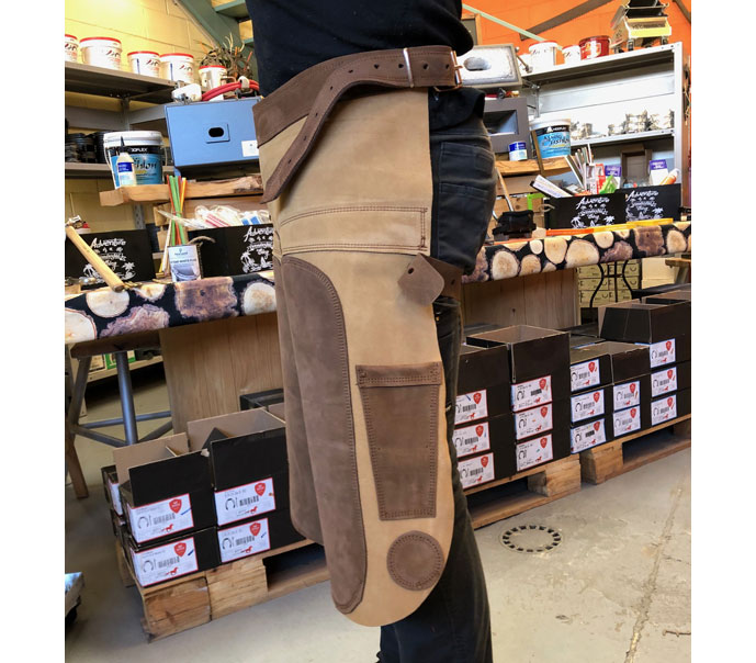 Con Cuero Grembiule Maniscalco Madrid Scamosciato_3