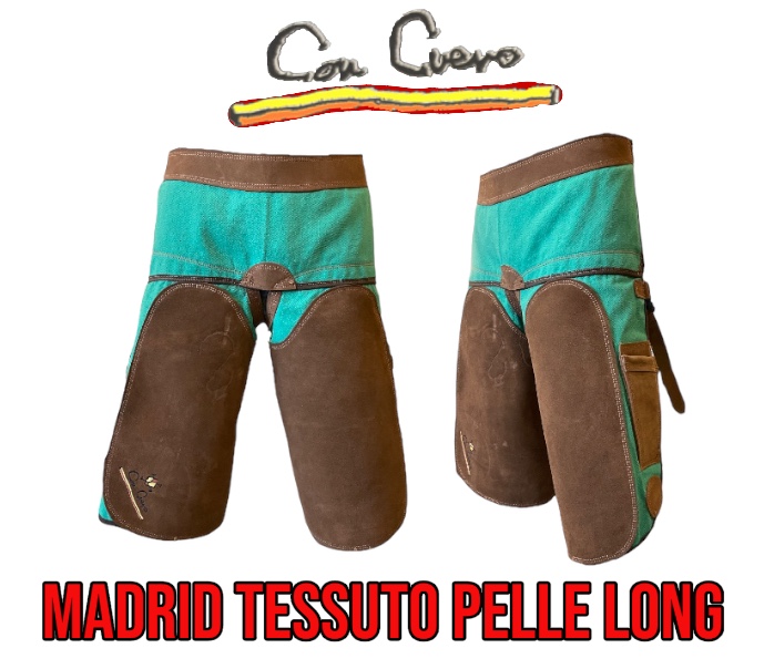 Con Cuero Grembiule Tessuto Pelle Madrid short