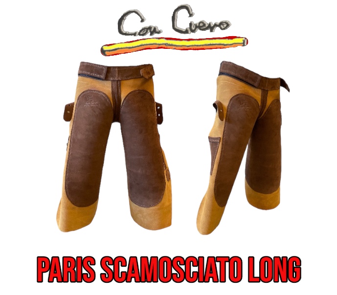 Con Cuero Grembiule Scamosciato Paris Long