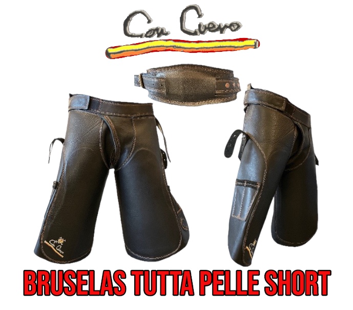 Con Cuero Grembiule  Bruselas Tutta Pelle short