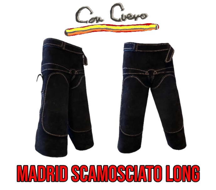 Con Cuero Grembiule Maniscalco Madrid Camoscio long