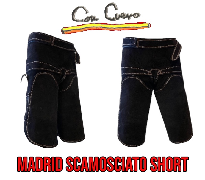 Con Cuero Grembiule Maniscalco Madrid Camoscio short