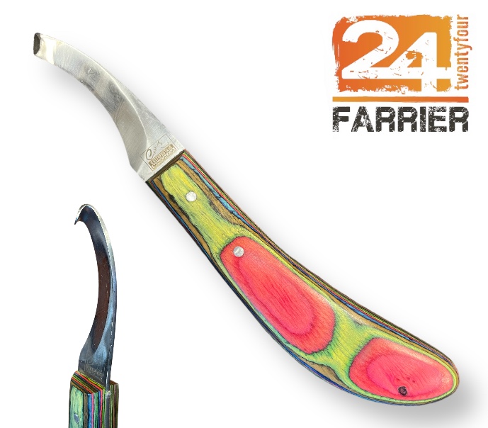 24 Farrier Coltello da Maniscalco destro Cut point Lama Classica Dritta