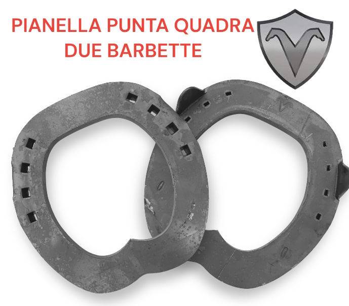 Visani TAVOLA Pianella in Ferro PUNTA QUADRA Front due Clip